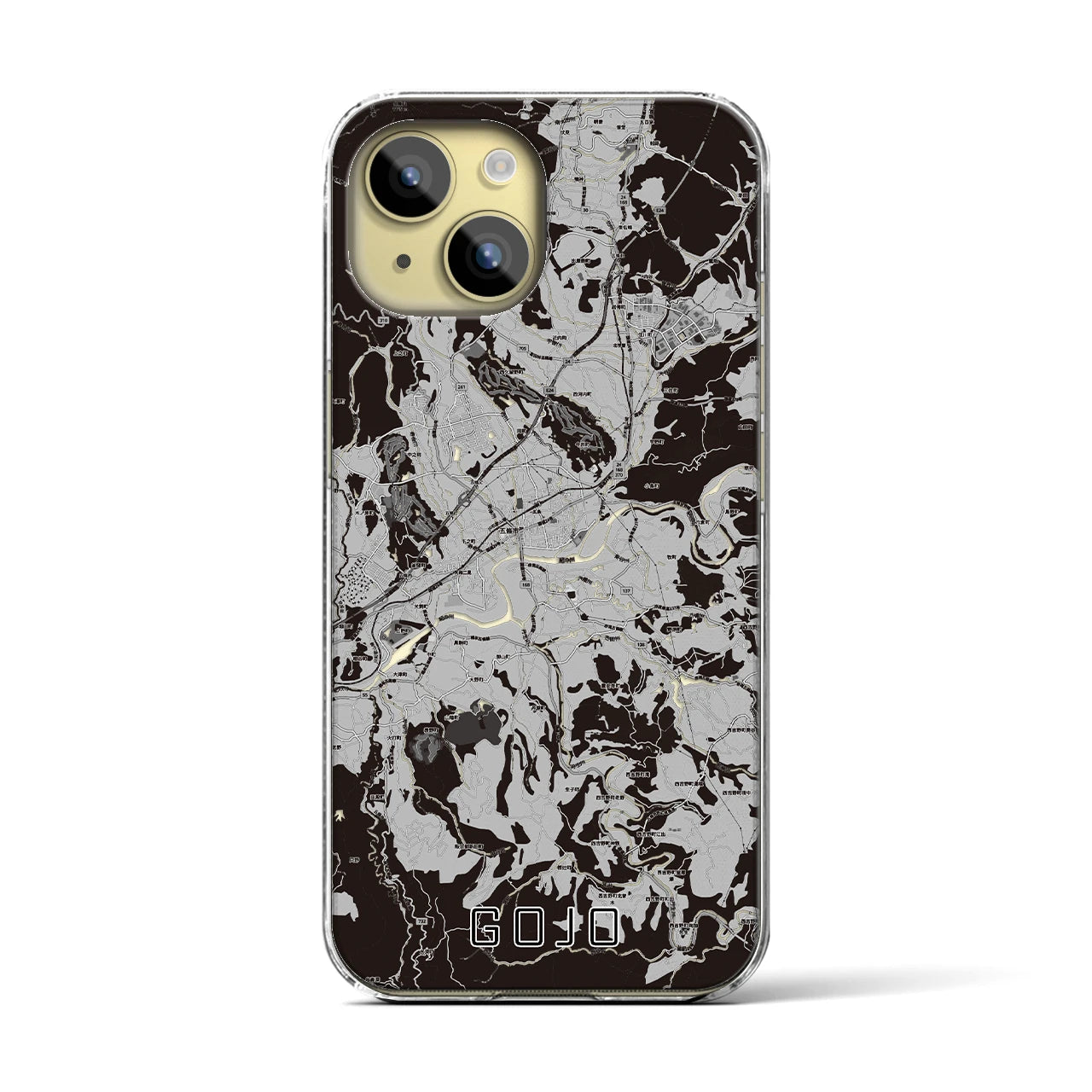 【五條(奈良県)】地図柄iPhoneケース(クリアタイプ)