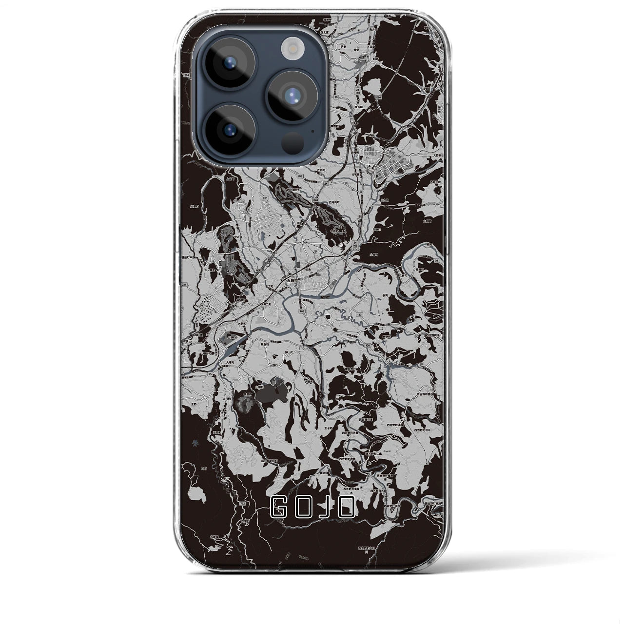 【五條(奈良県)】地図柄iPhoneケース(クリアタイプ)