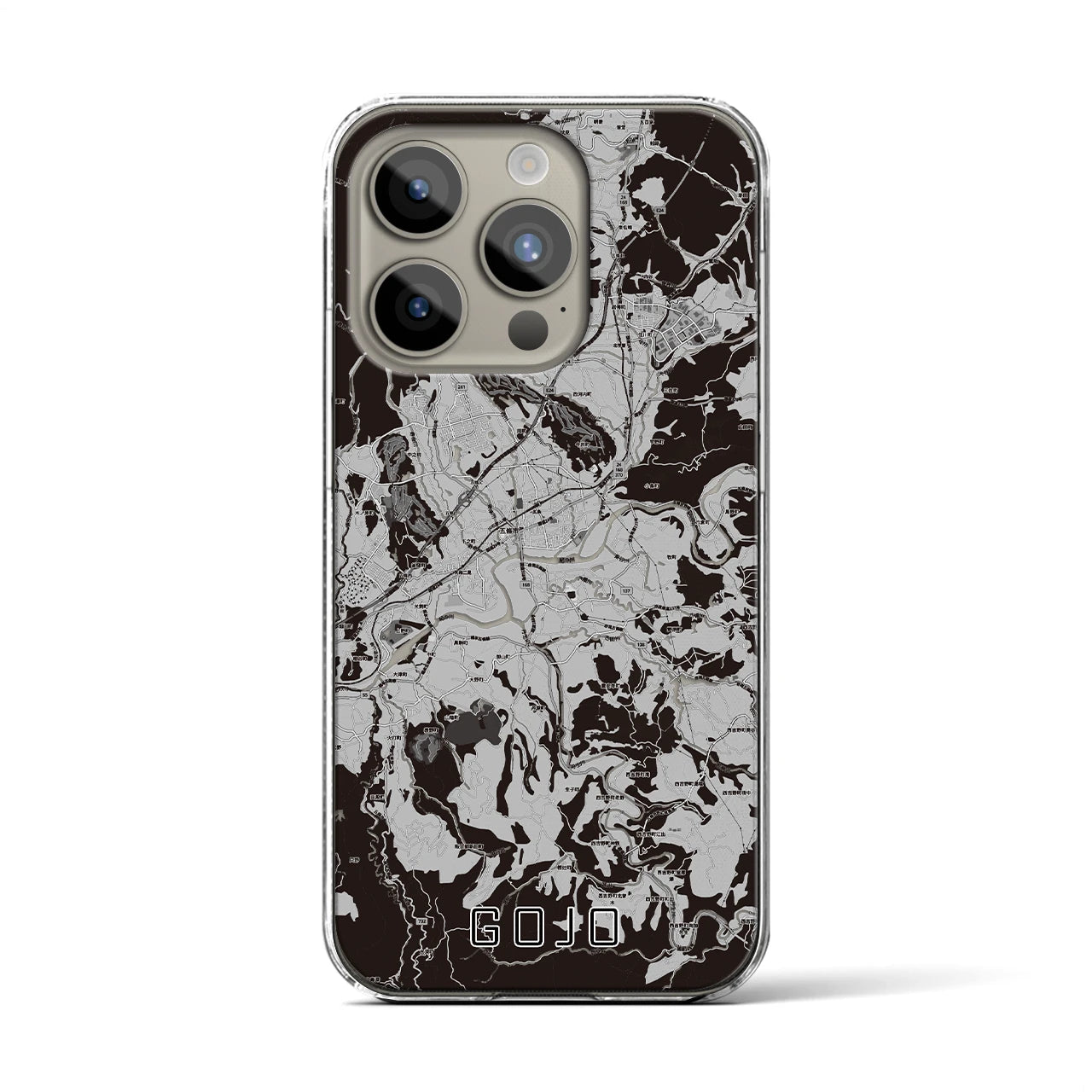 【五條(奈良県)】地図柄iPhoneケース(クリアタイプ)