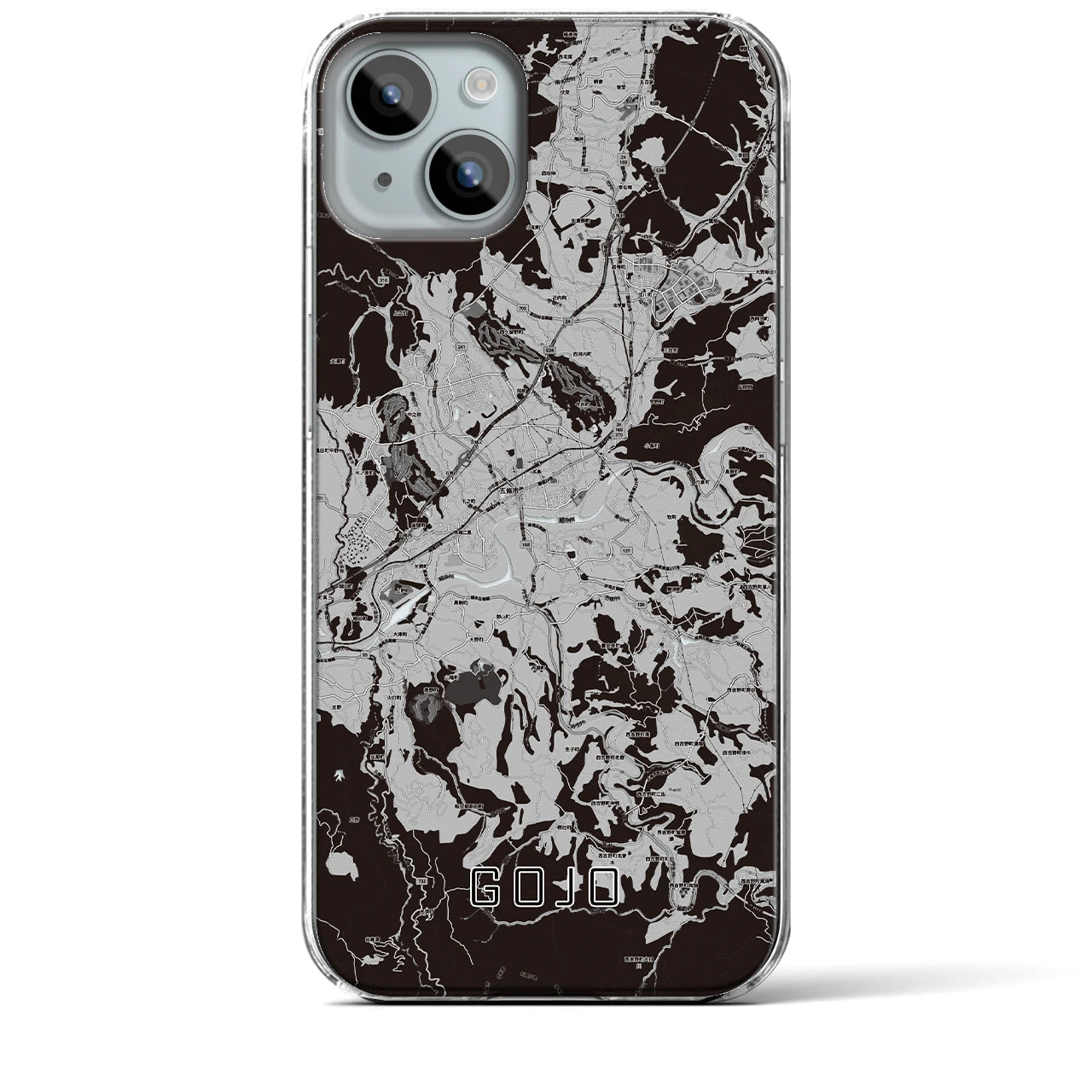 【五條(奈良県)】地図柄iPhoneケース(クリアタイプ)