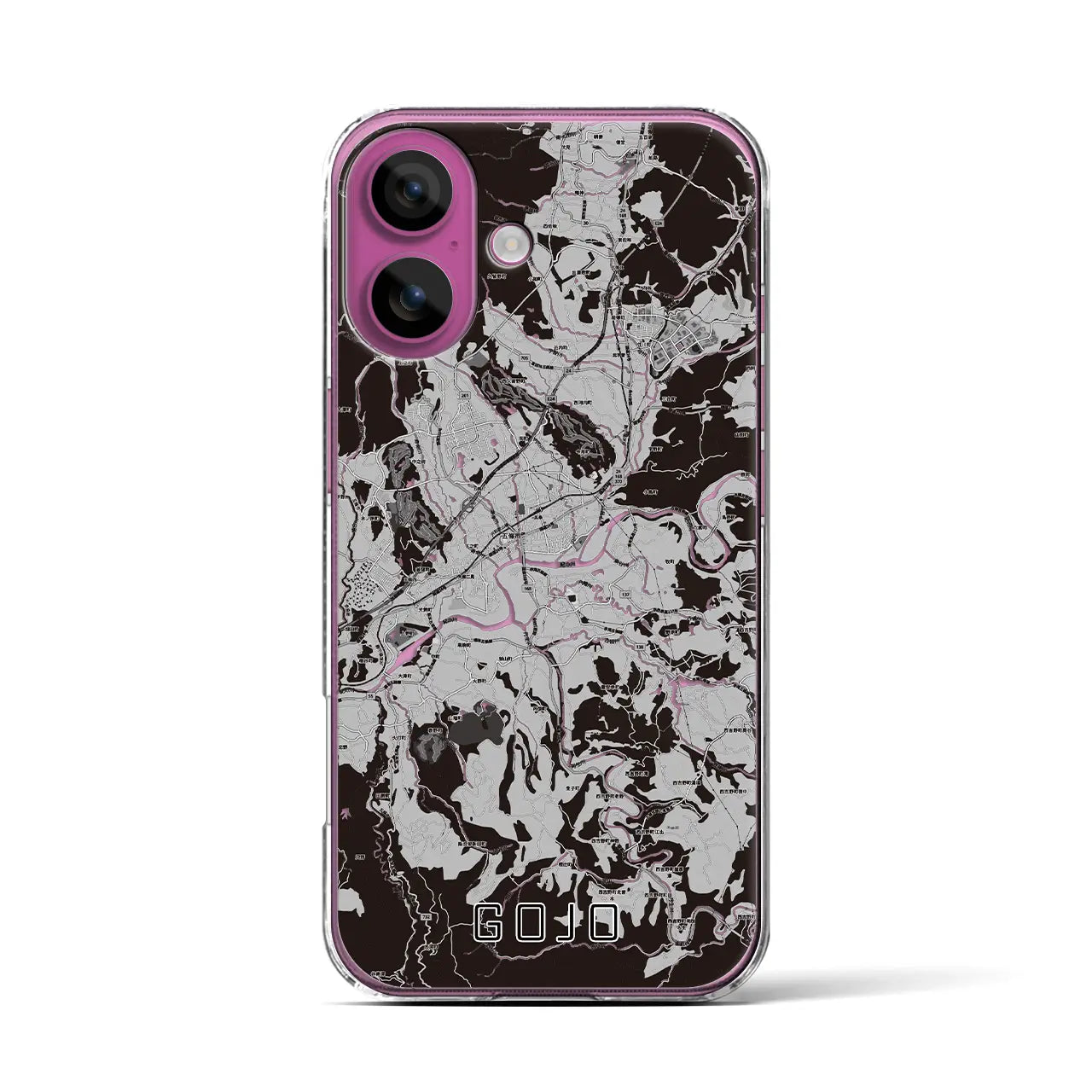 【五條(奈良県)】地図柄iPhoneケース(クリアタイプ)