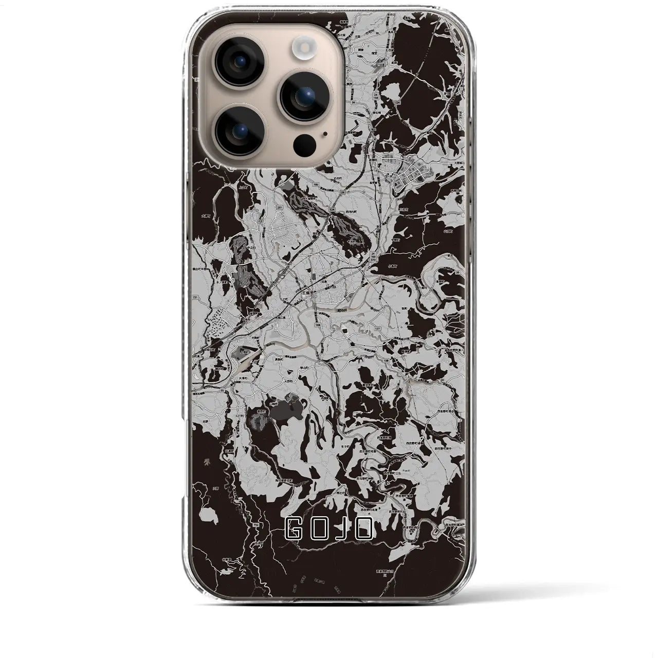 【五條(奈良県)】地図柄iPhoneケース(クリアタイプ)