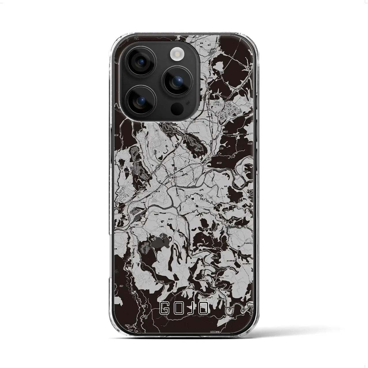 【五條(奈良県)】地図柄iPhoneケース(クリアタイプ)