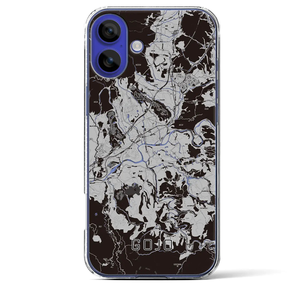 【五條(奈良県)】地図柄iPhoneケース(クリアタイプ)