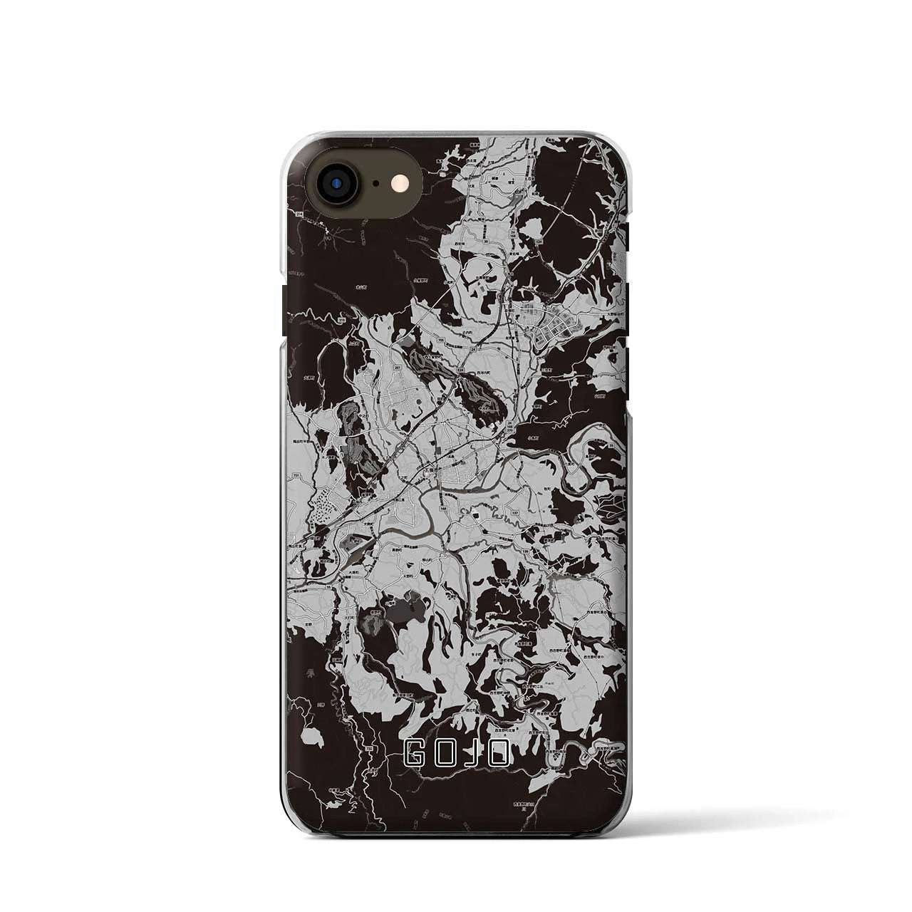 【五條(奈良県)】地図柄iPhoneケース(クリアタイプ)