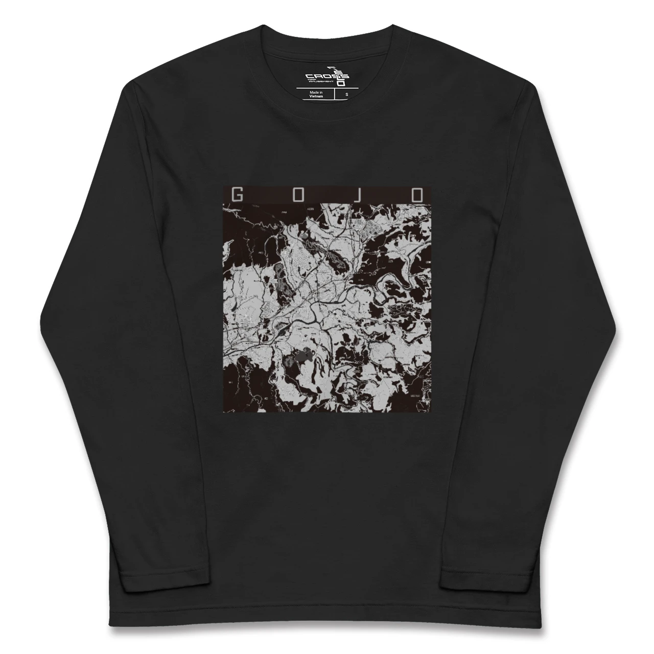 【五條(奈良県)】地図柄ロングスリーブTシャツ