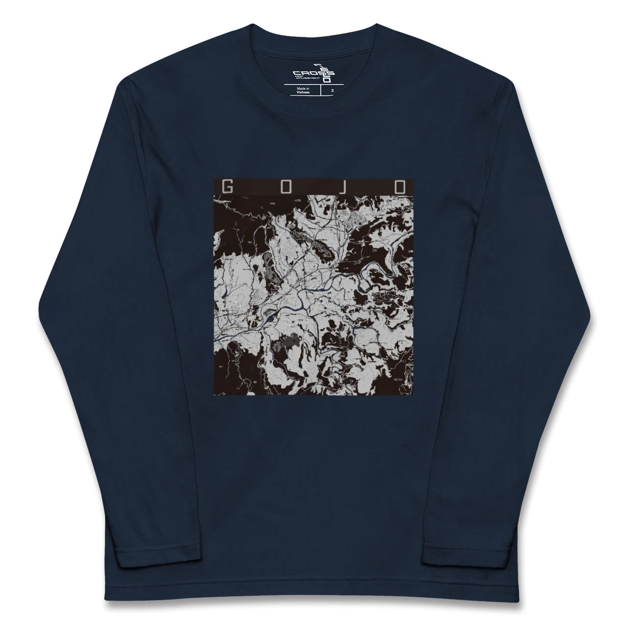 【五條(奈良県)】地図柄ロングスリーブTシャツ