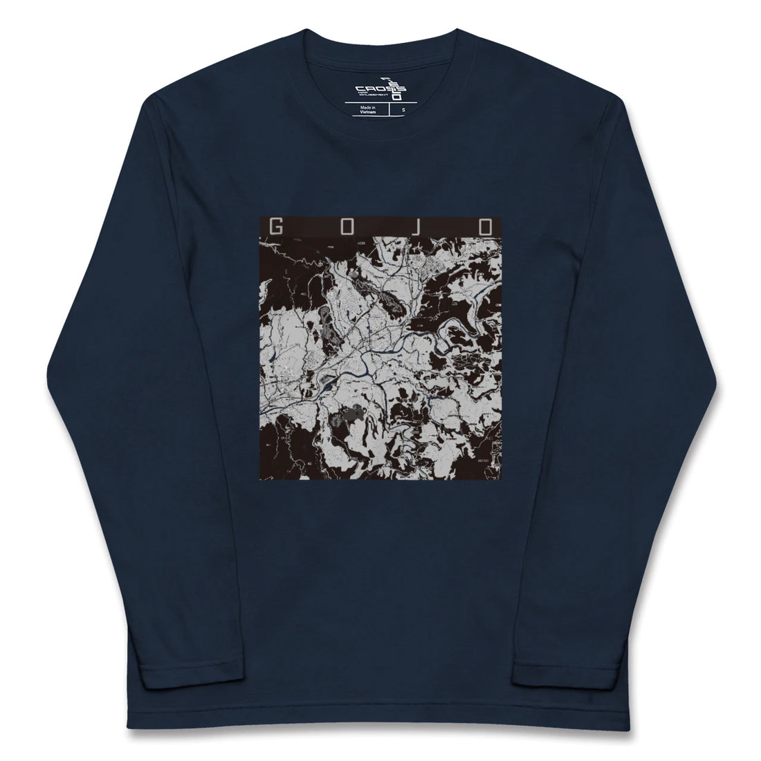 【五條(奈良県)】地図柄ロングスリーブTシャツ