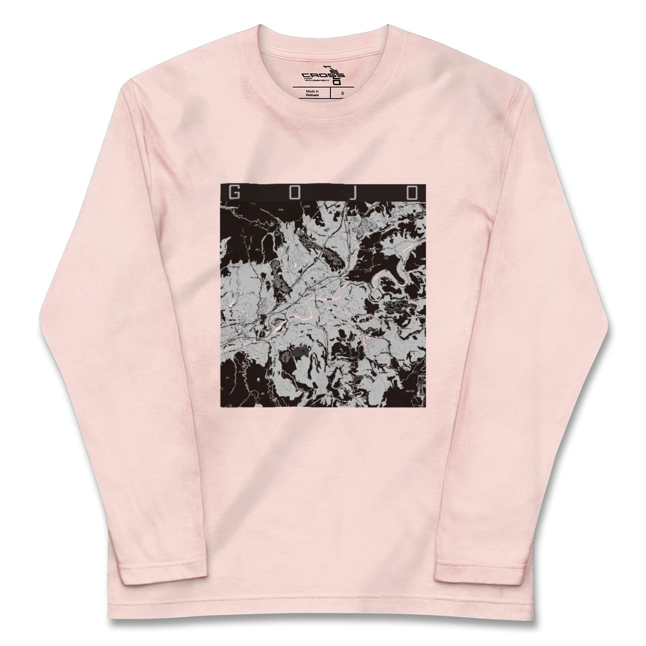 【五條(奈良県)】地図柄ロングスリーブTシャツ