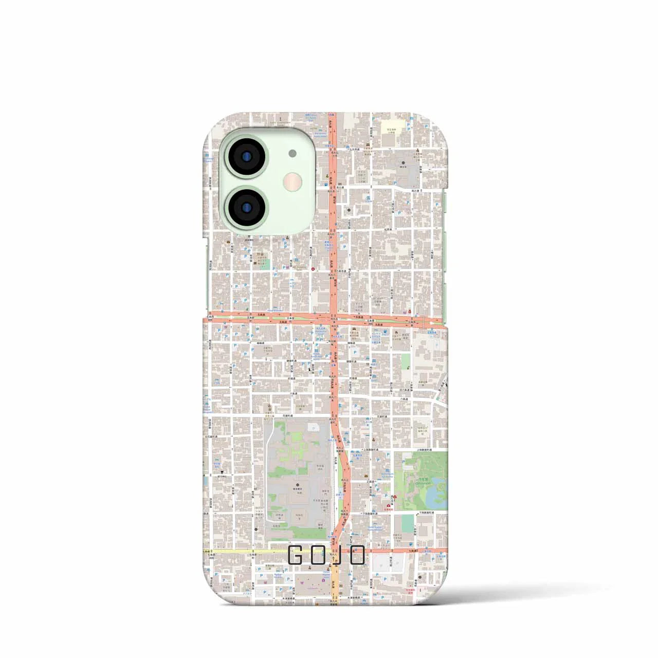 【五条(京都府)】地図柄iPhoneケース(バックカバータイプ)