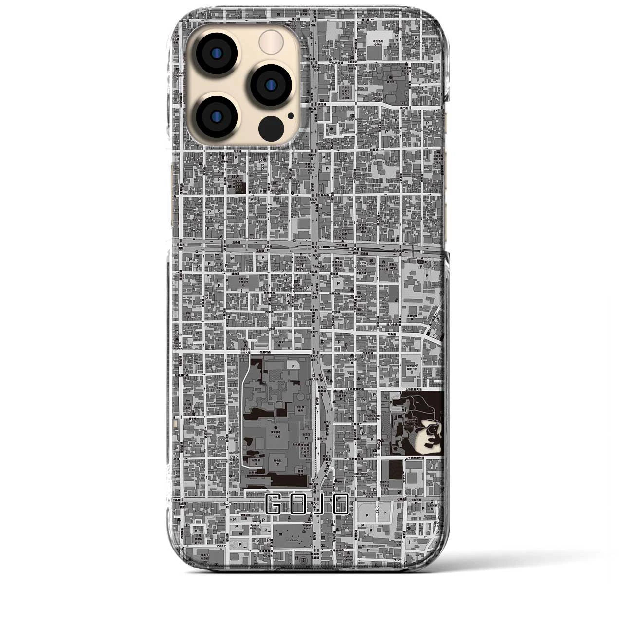 【五条(京都府)】地図柄iPhoneケース(クリアタイプ)