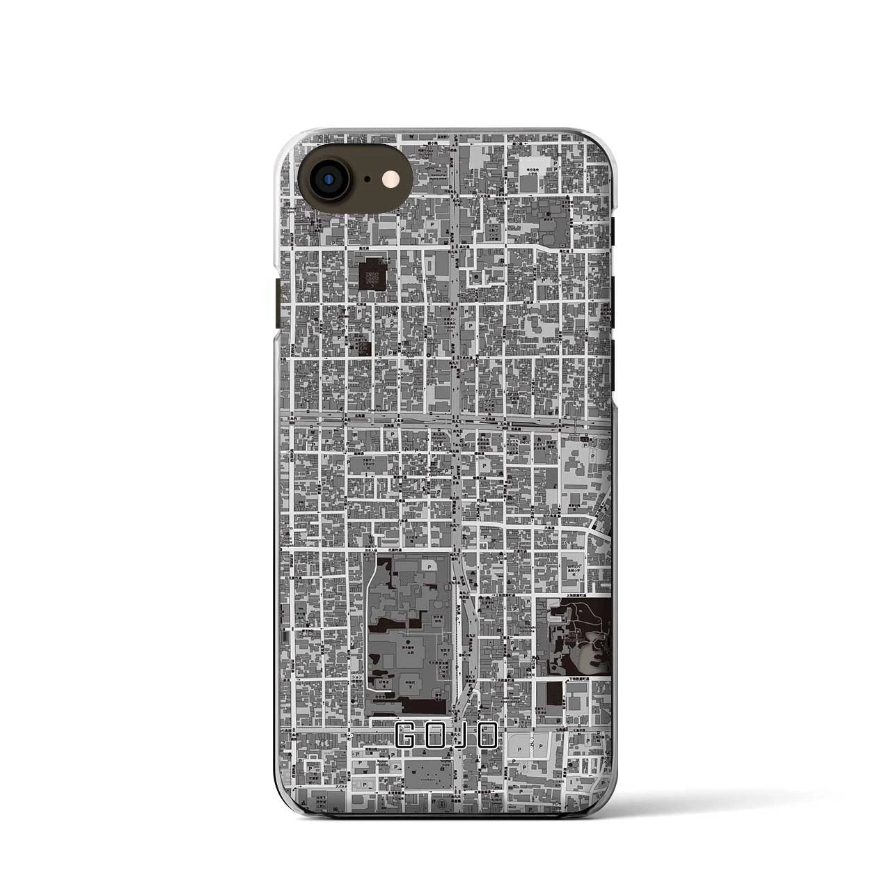 【五条(京都府)】地図柄iPhoneケース(クリアタイプ)