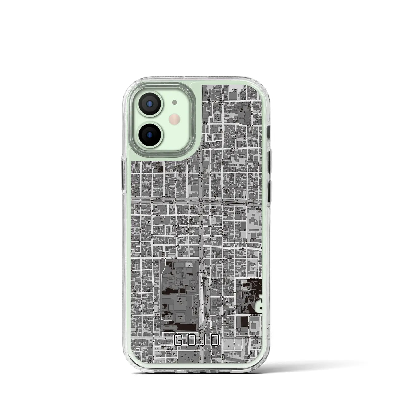 【五条(京都府)】地図柄iPhoneケース(MagSafeタイプ)