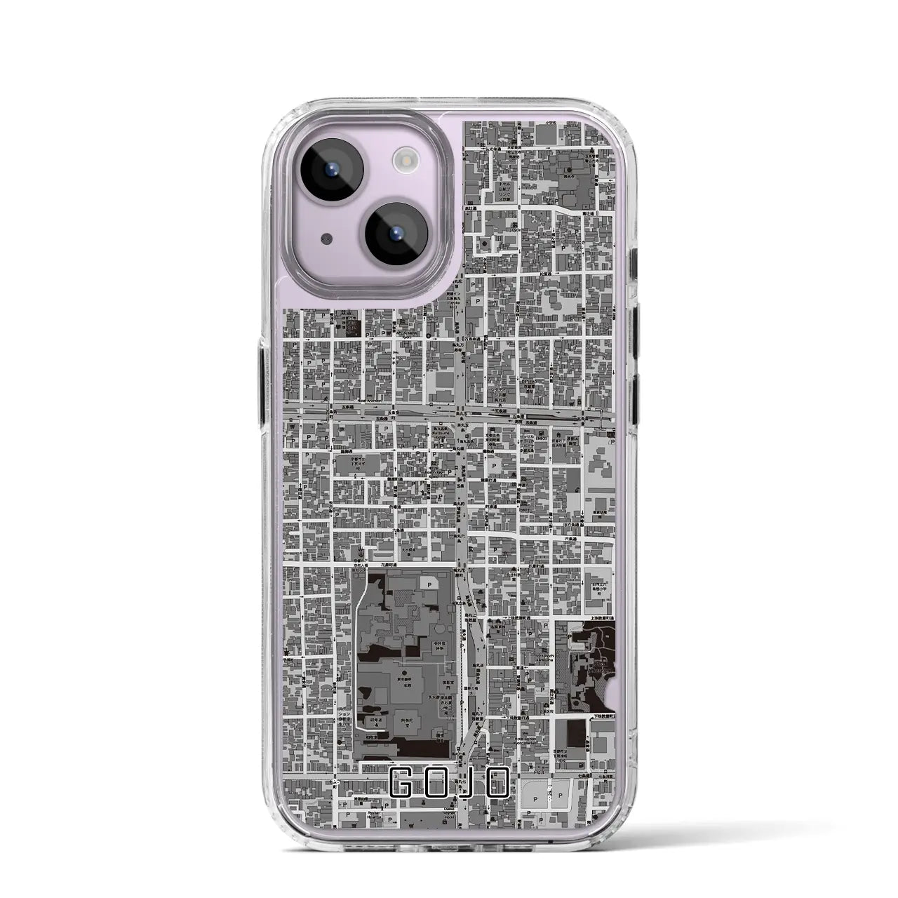 【五条(京都府)】地図柄iPhoneケース(MagSafeタイプ)