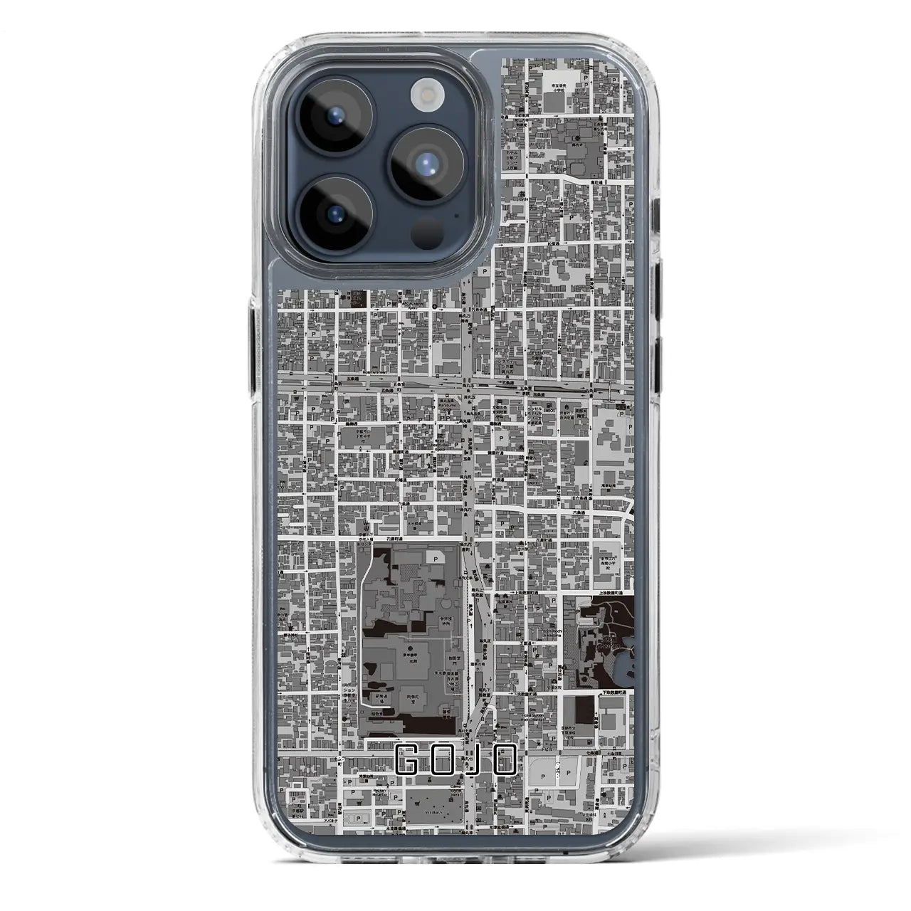 【五条(京都府)】地図柄iPhoneケース(MagSafeタイプ)