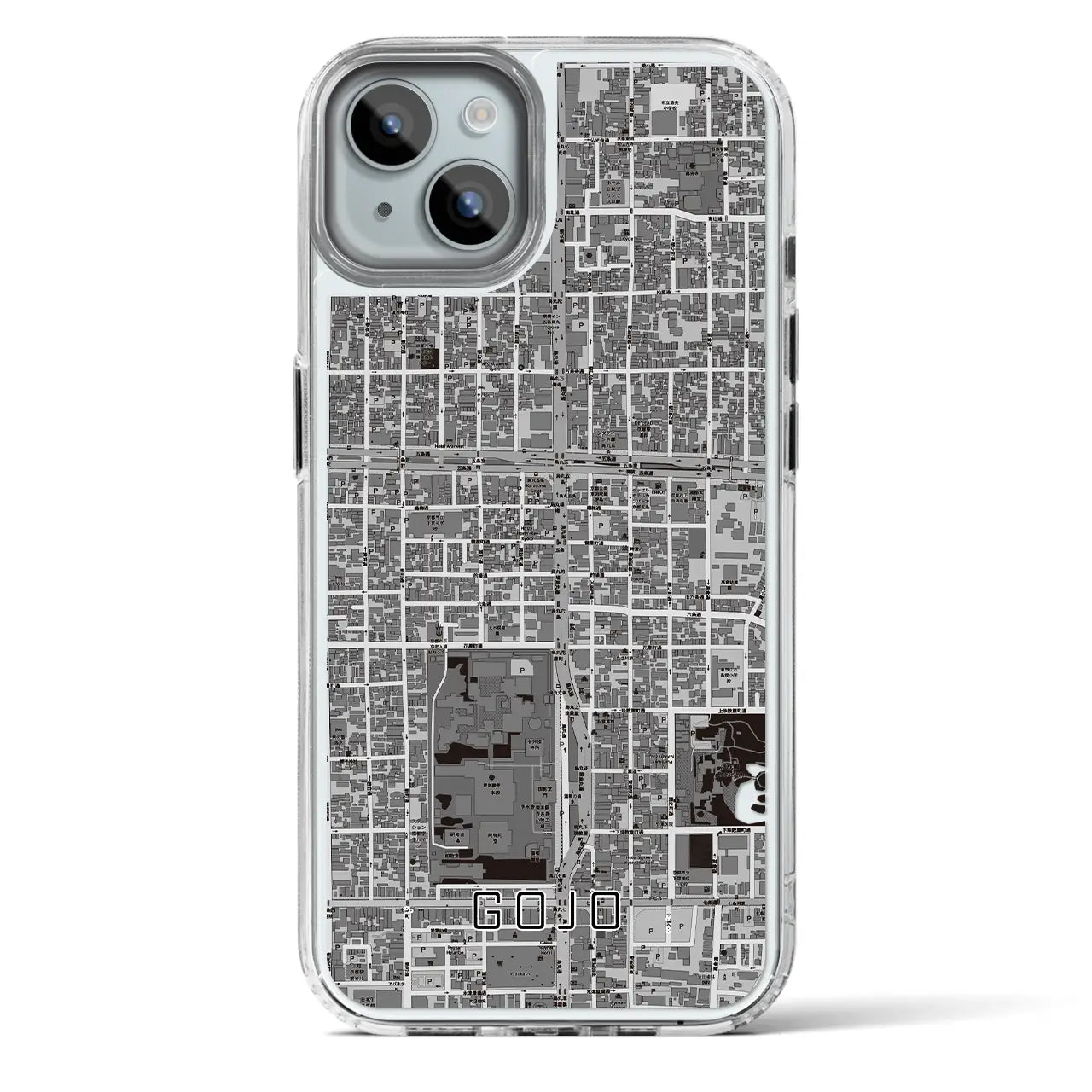 【五条(京都府)】地図柄iPhoneケース(MagSafeタイプ)