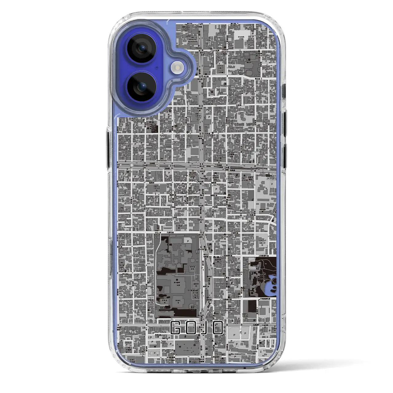 【五条(京都府)】地図柄iPhoneケース(MagSafeタイプ)