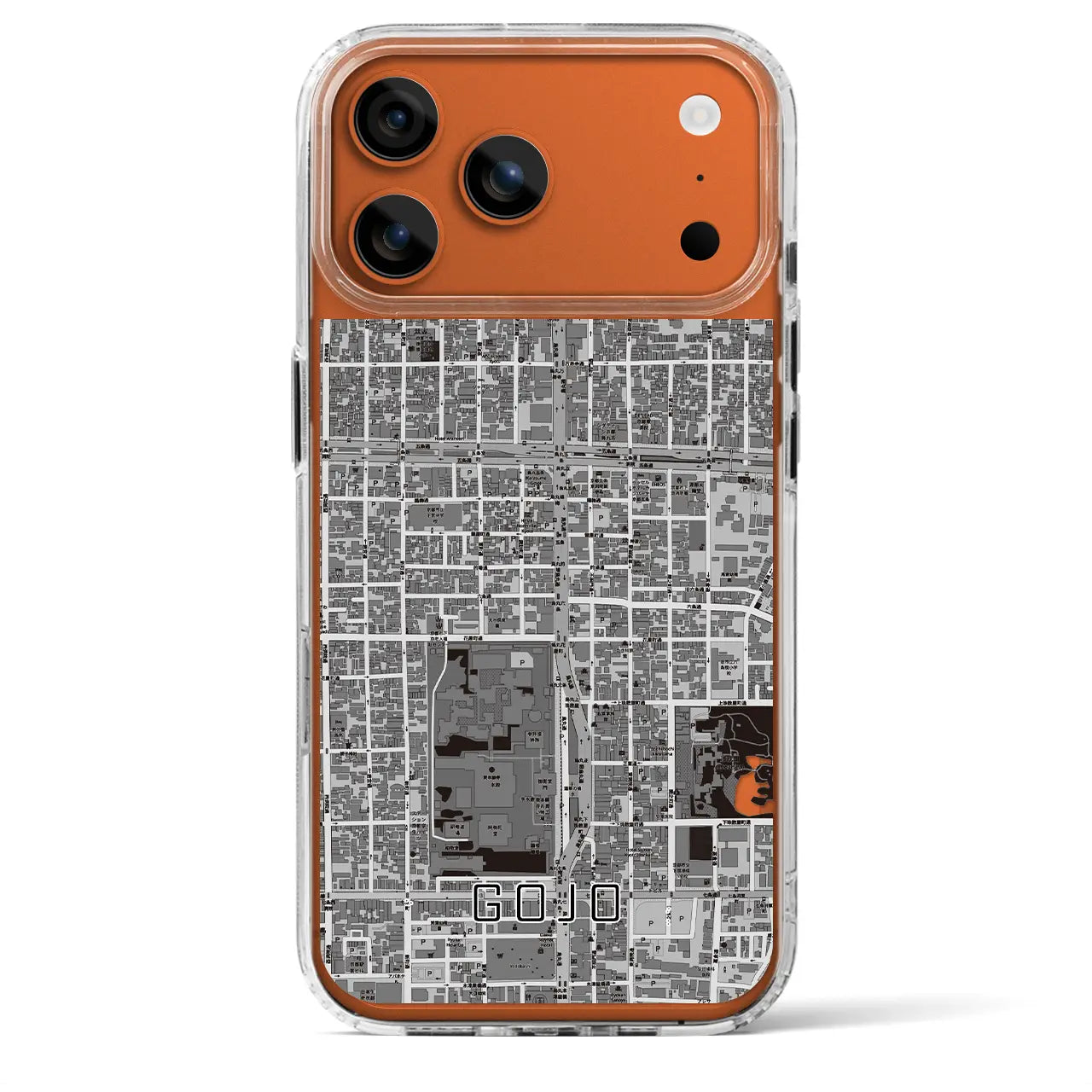 【五条(京都府)】地図柄iPhoneケース(MagSafeタイプ)