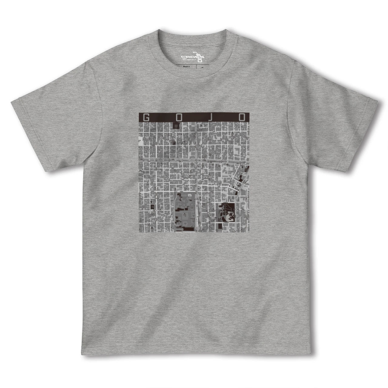 【五条(京都府)】地図柄ヘビーウェイトTシャツ