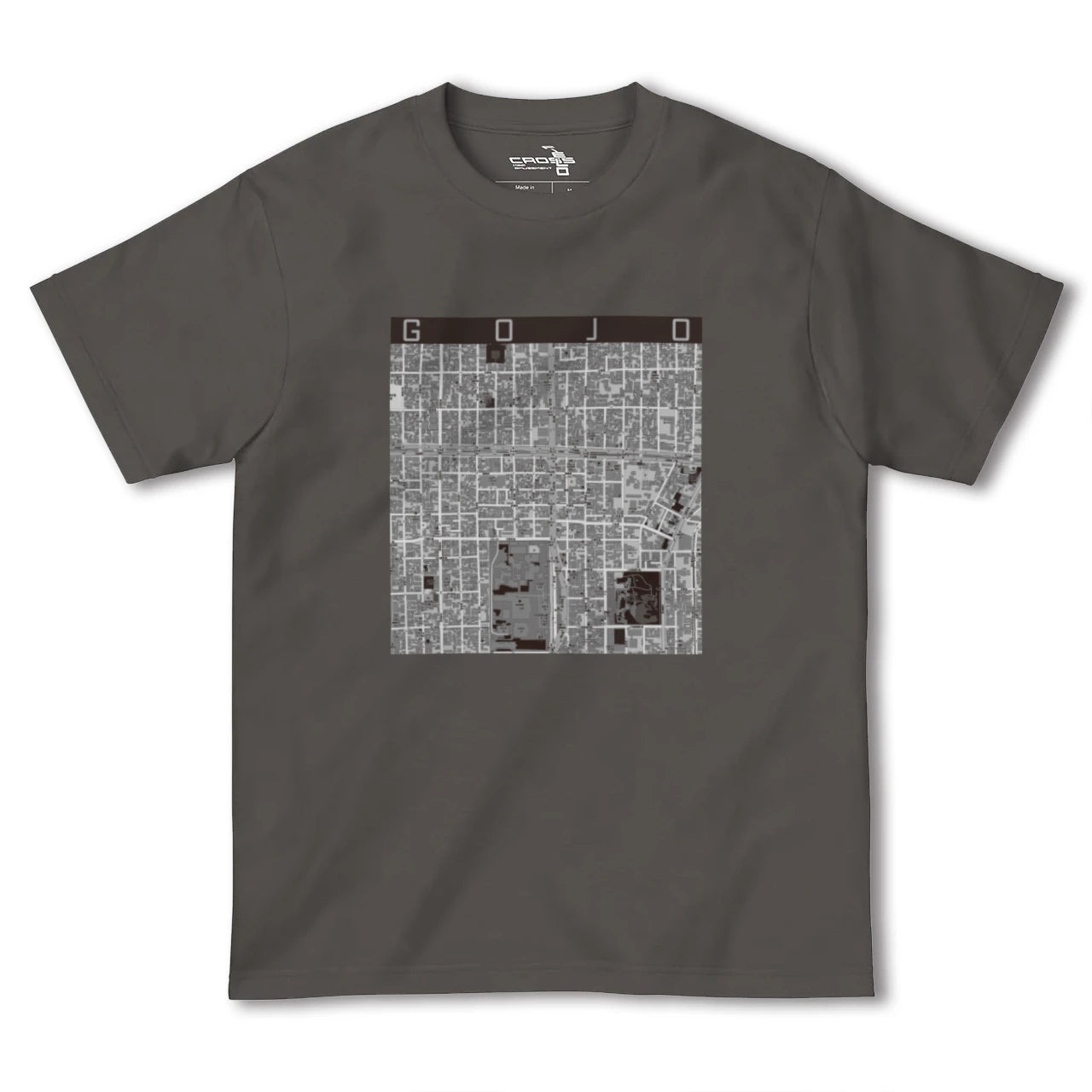 【五条(京都府)】地図柄ヘビーウェイトTシャツ