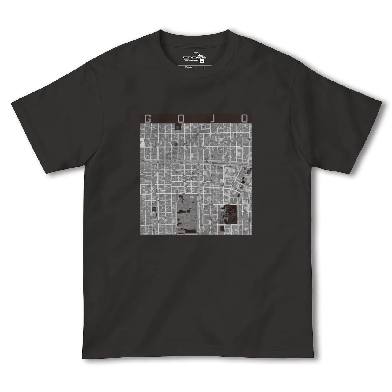 【五条(京都府)】地図柄ヘビーウェイトTシャツ