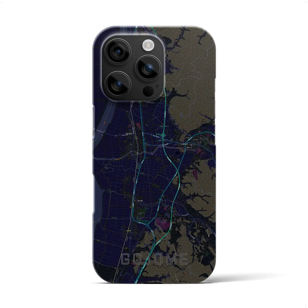 【五城目(秋田県)】地図柄iPhoneケース(バックカバータイプ)