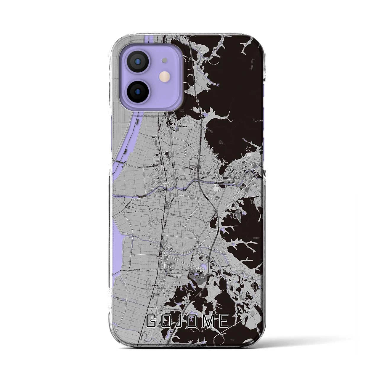 【五城目(秋田県)】地図柄iPhoneケース(クリアタイプ)