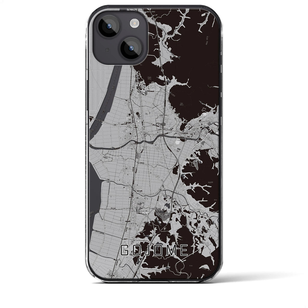 【五城目(秋田県)】地図柄iPhoneケース(クリアタイプ)