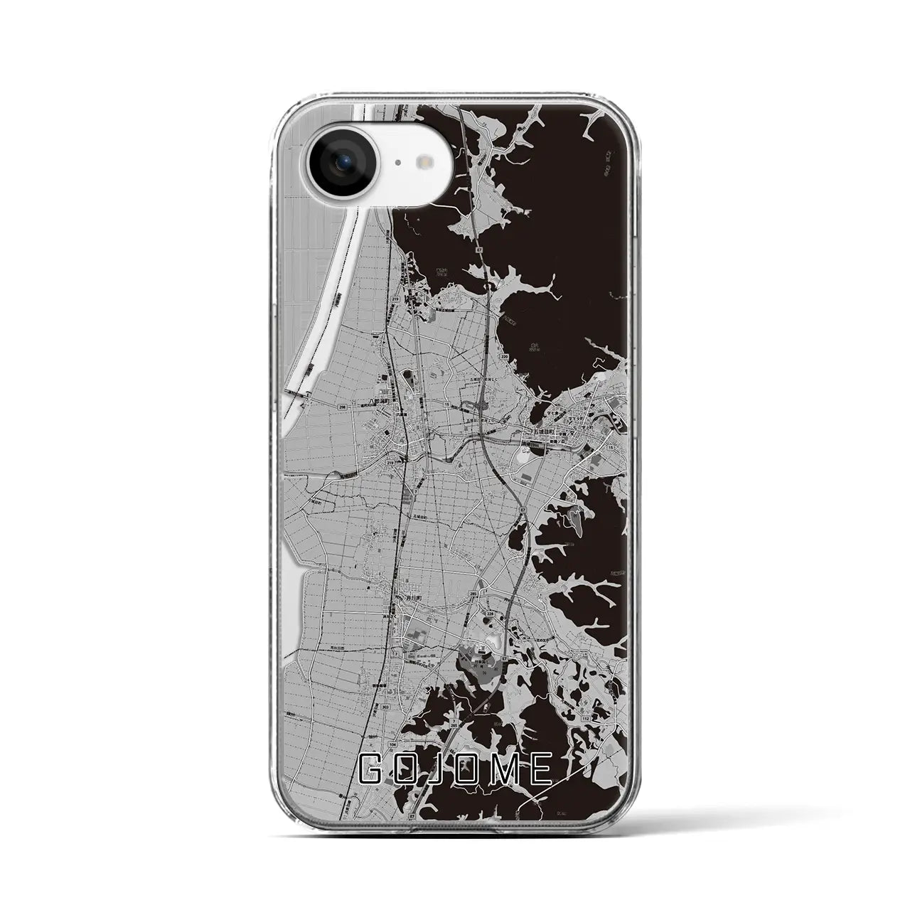 【五城目(秋田県)】地図柄iPhoneケース(クリアタイプ)