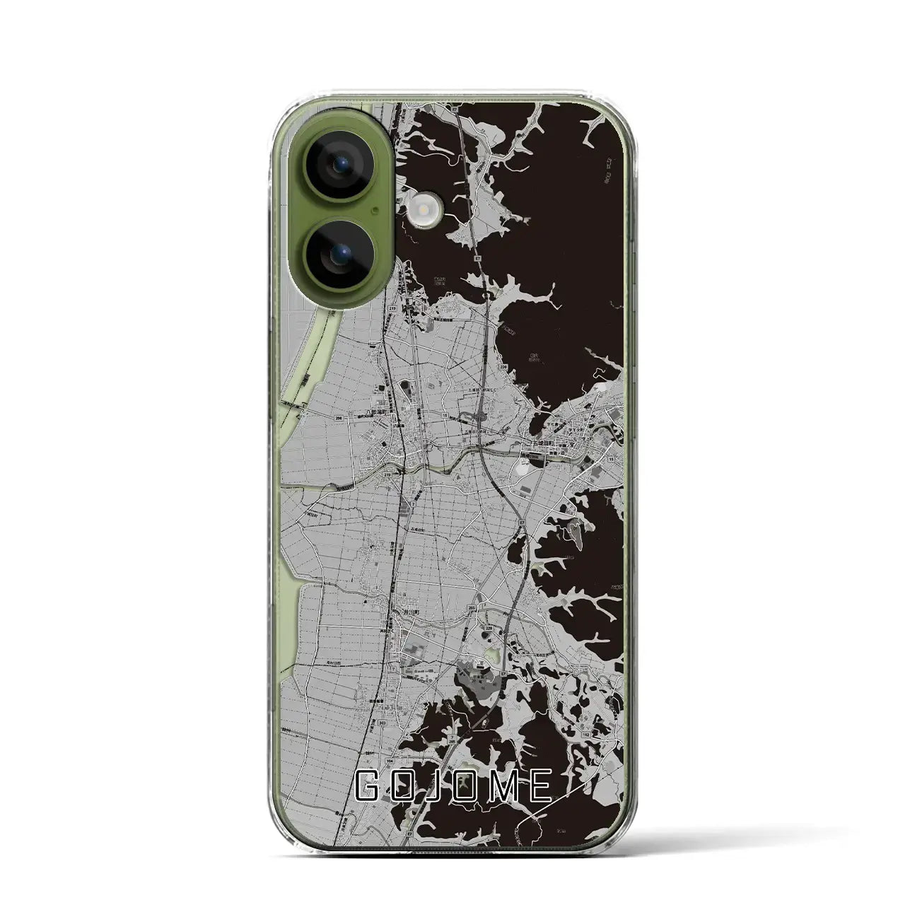 【五城目(秋田県)】地図柄iPhoneケース(クリアタイプ)