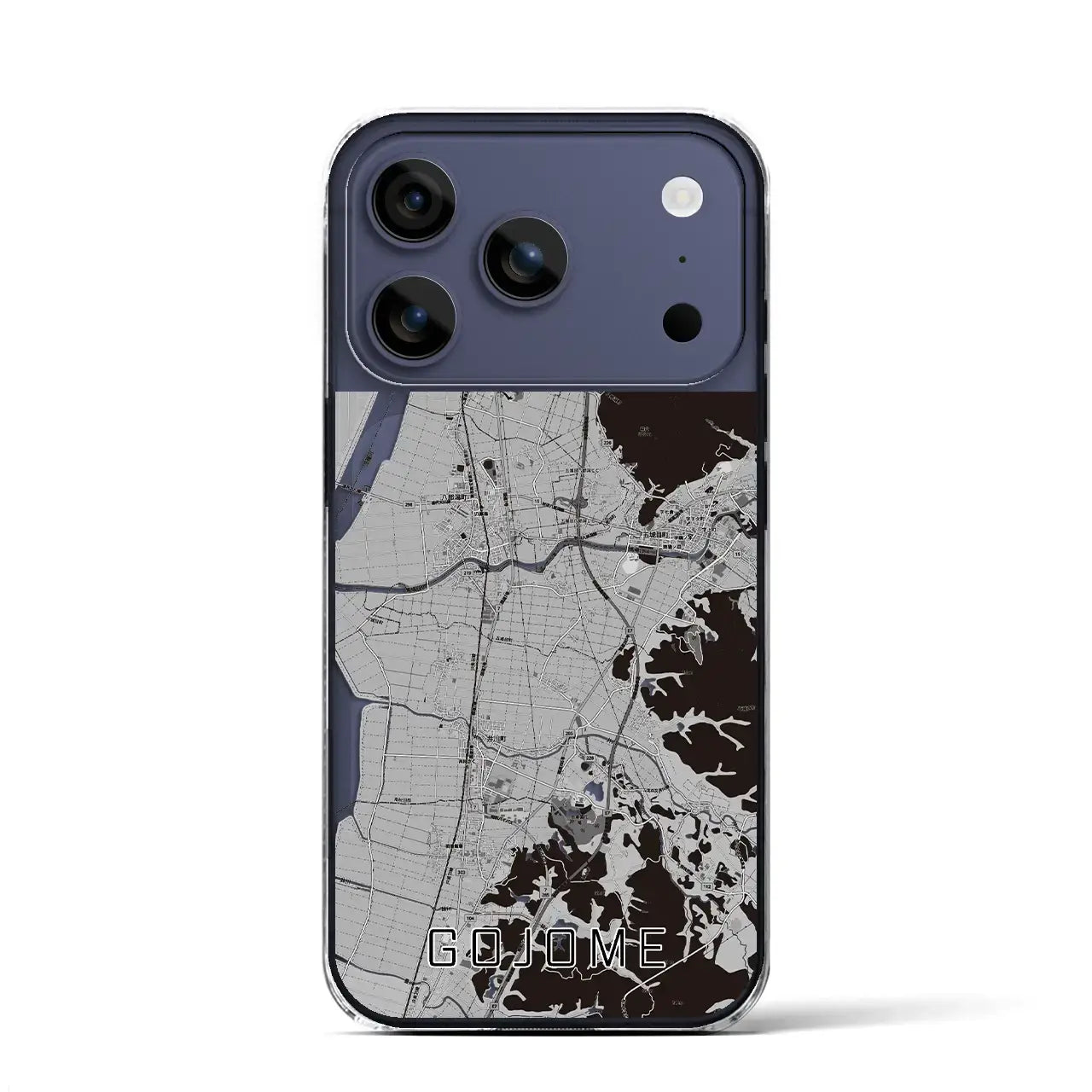 【五城目(秋田県)】地図柄iPhoneケース(クリアタイプ)