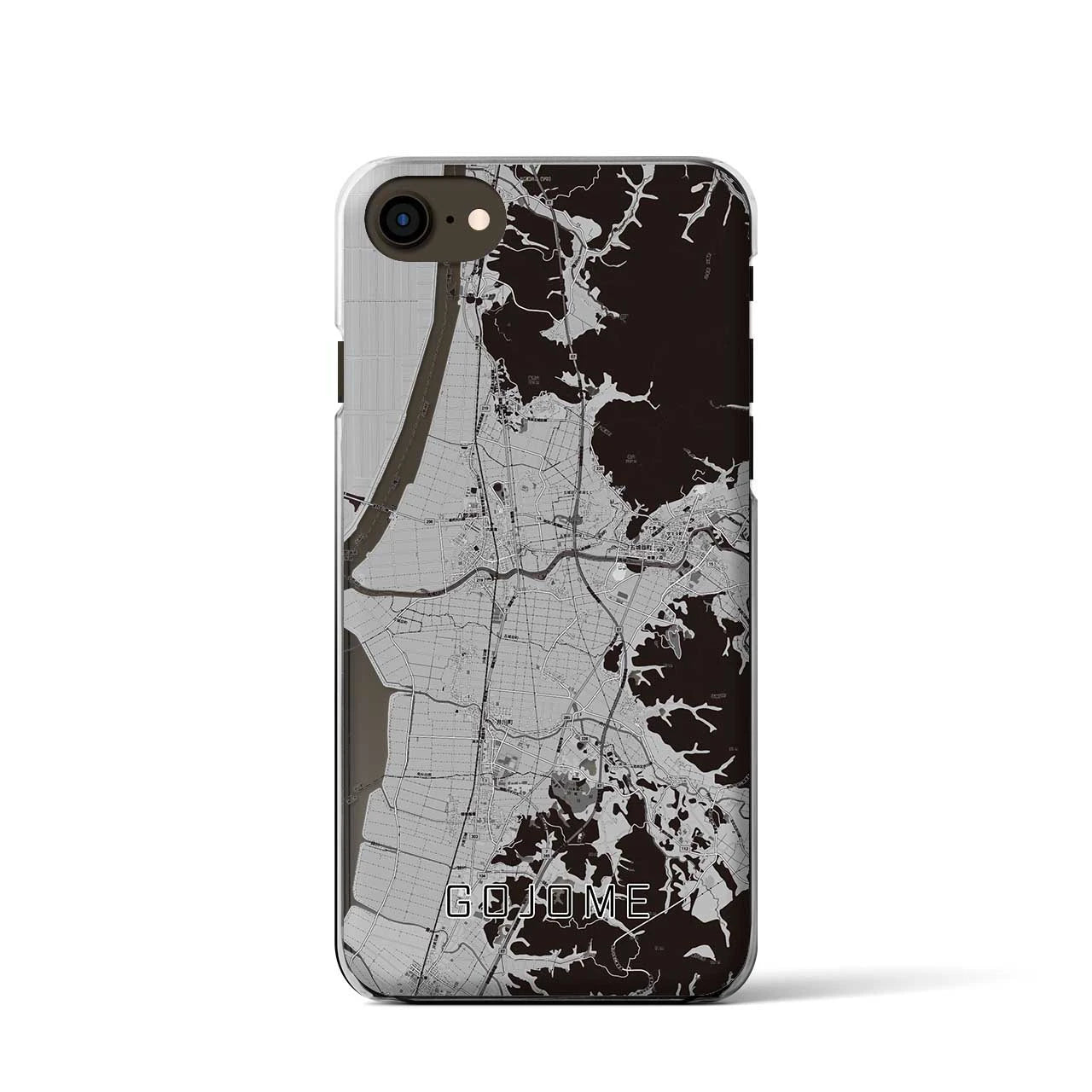 【五城目(秋田県)】地図柄iPhoneケース(クリアタイプ)