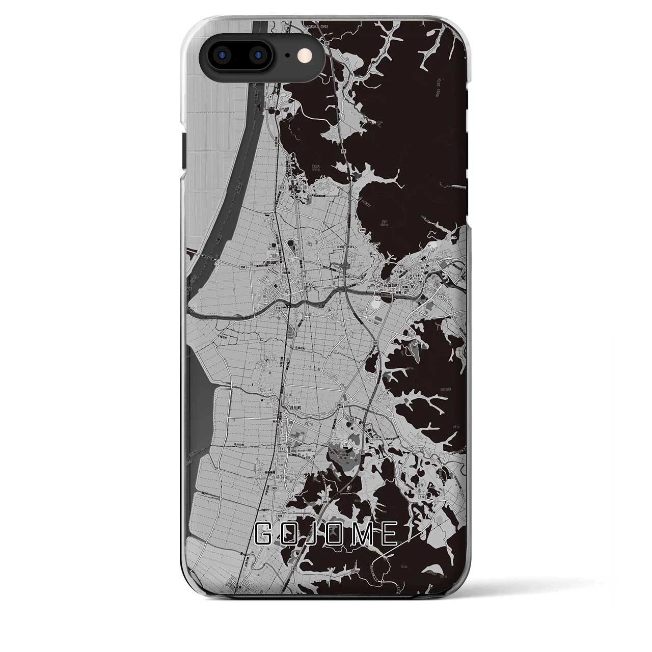 【五城目(秋田県)】地図柄iPhoneケース(クリアタイプ)