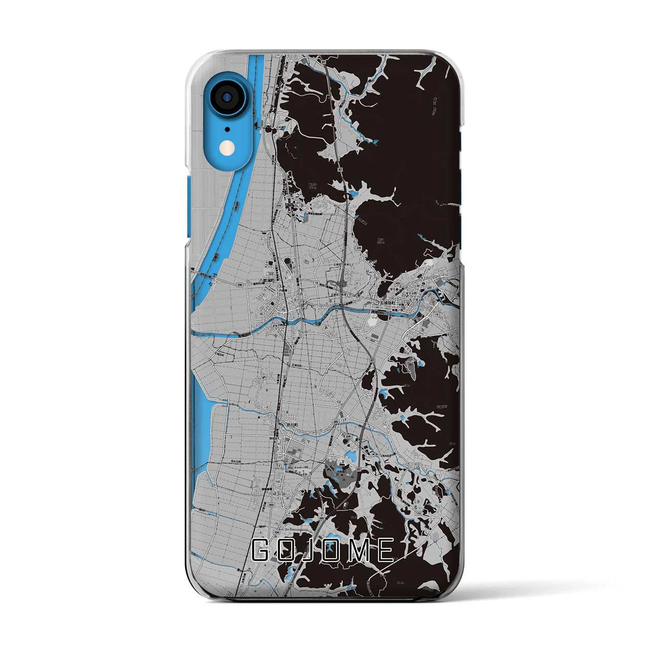 【五城目(秋田県)】地図柄iPhoneケース(クリアタイプ)