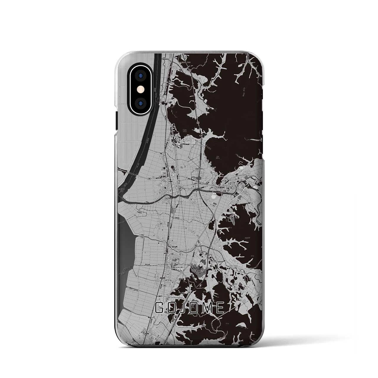 【五城目(秋田県)】地図柄iPhoneケース(クリアタイプ)