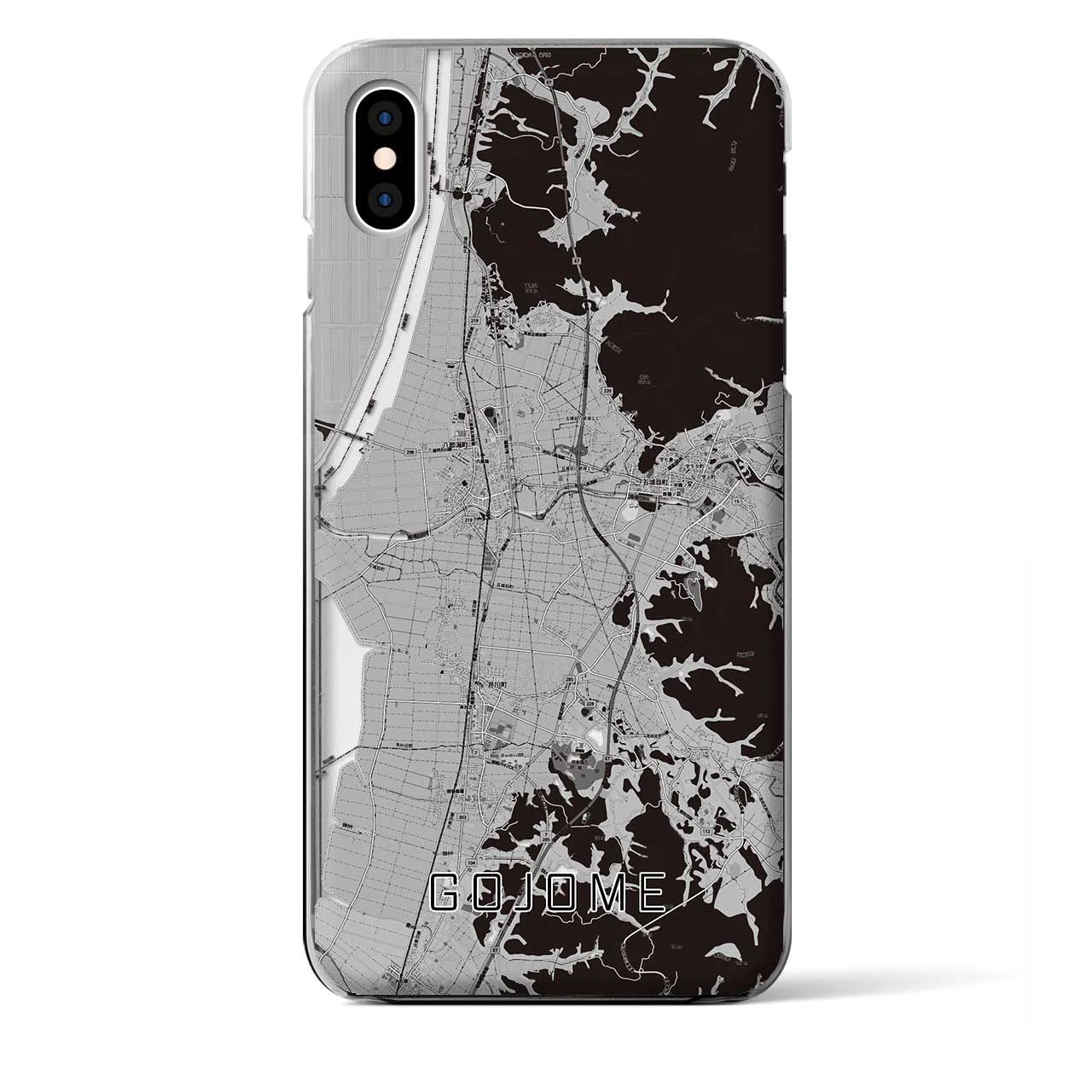 【五城目(秋田県)】地図柄iPhoneケース(クリアタイプ)