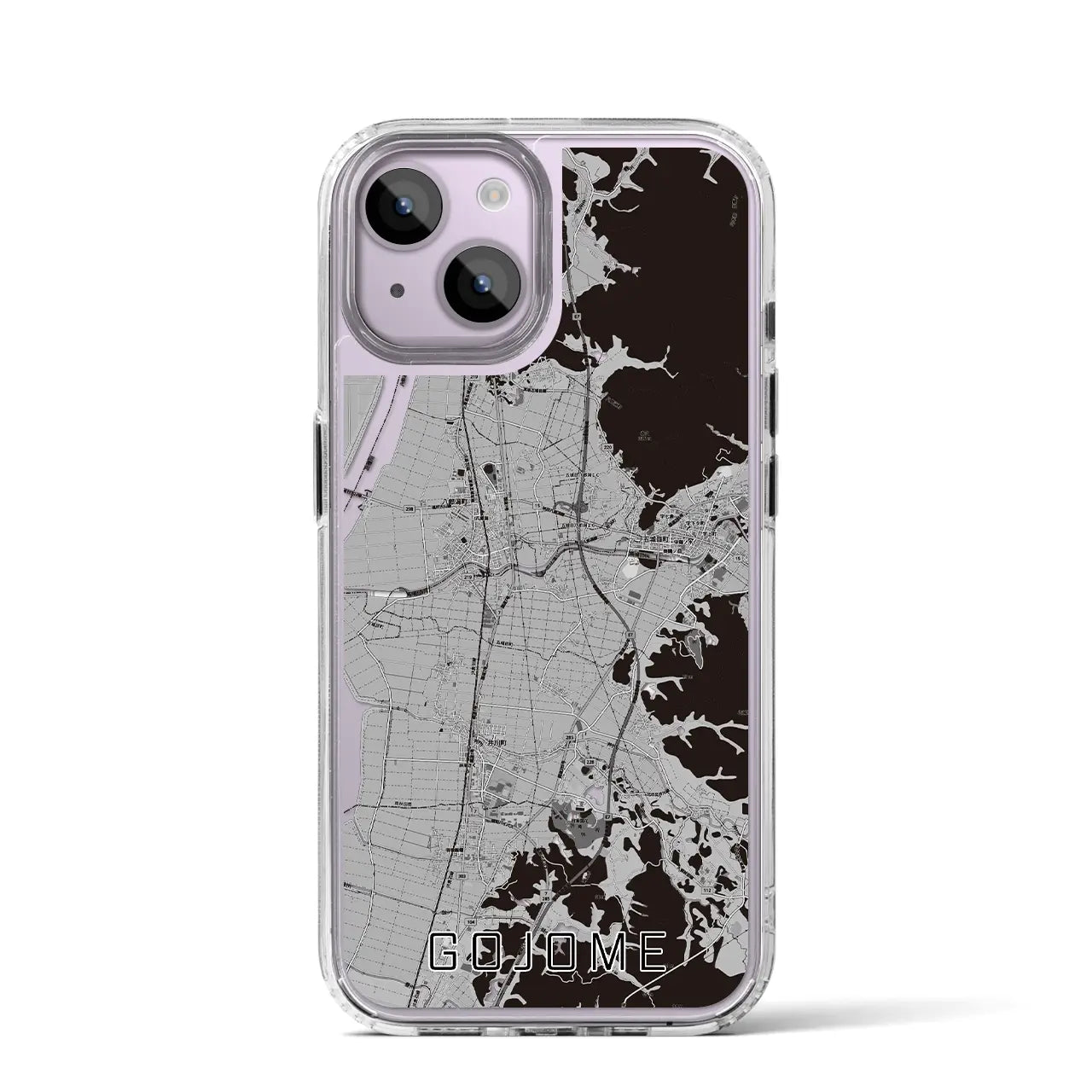 【五城目(秋田県)】地図柄iPhoneケース(MagSafeタイプ)