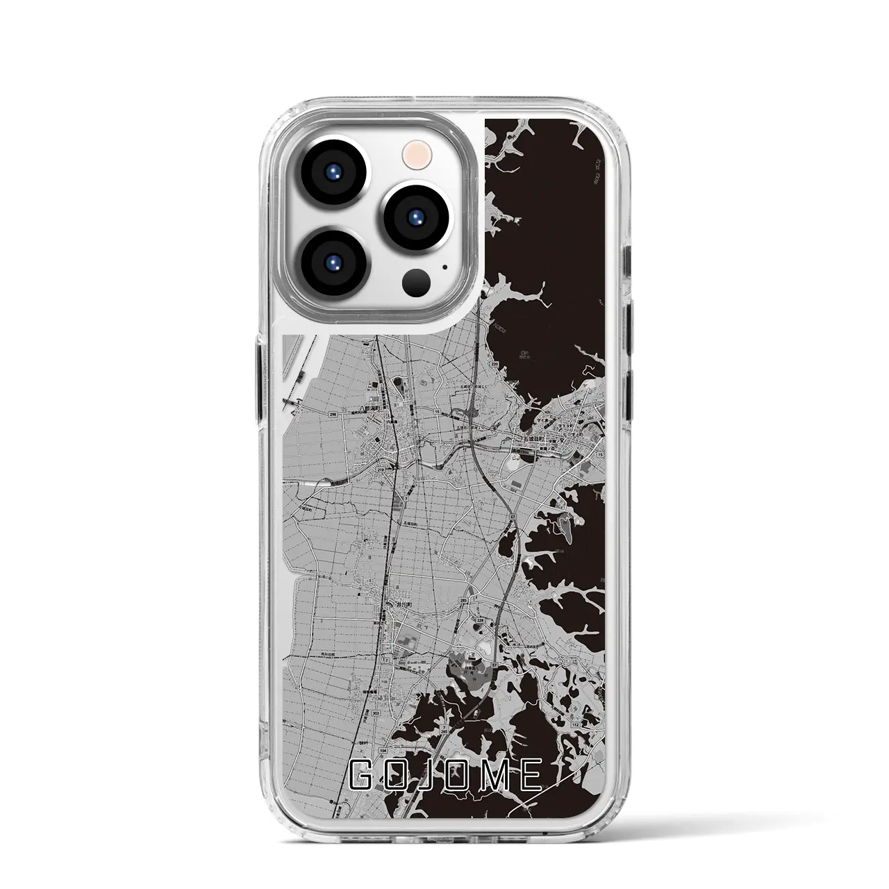 【五城目(秋田県)】地図柄iPhoneケース(MagSafeタイプ)