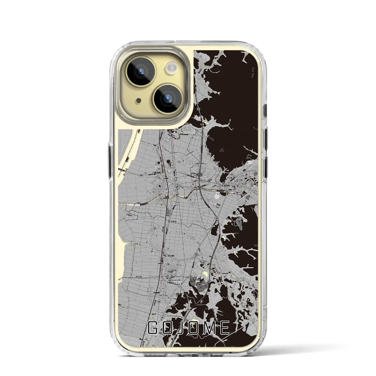 【五城目(秋田県)】地図柄iPhoneケース(MagSafeタイプ)