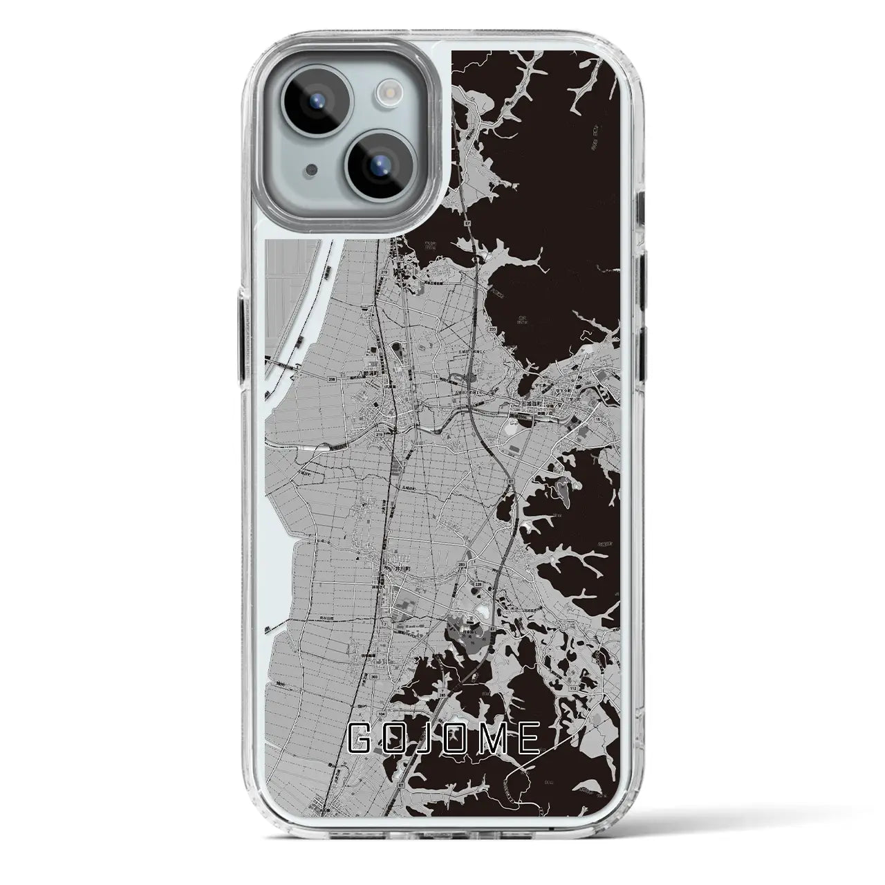 【五城目(秋田県)】地図柄iPhoneケース(MagSafeタイプ)