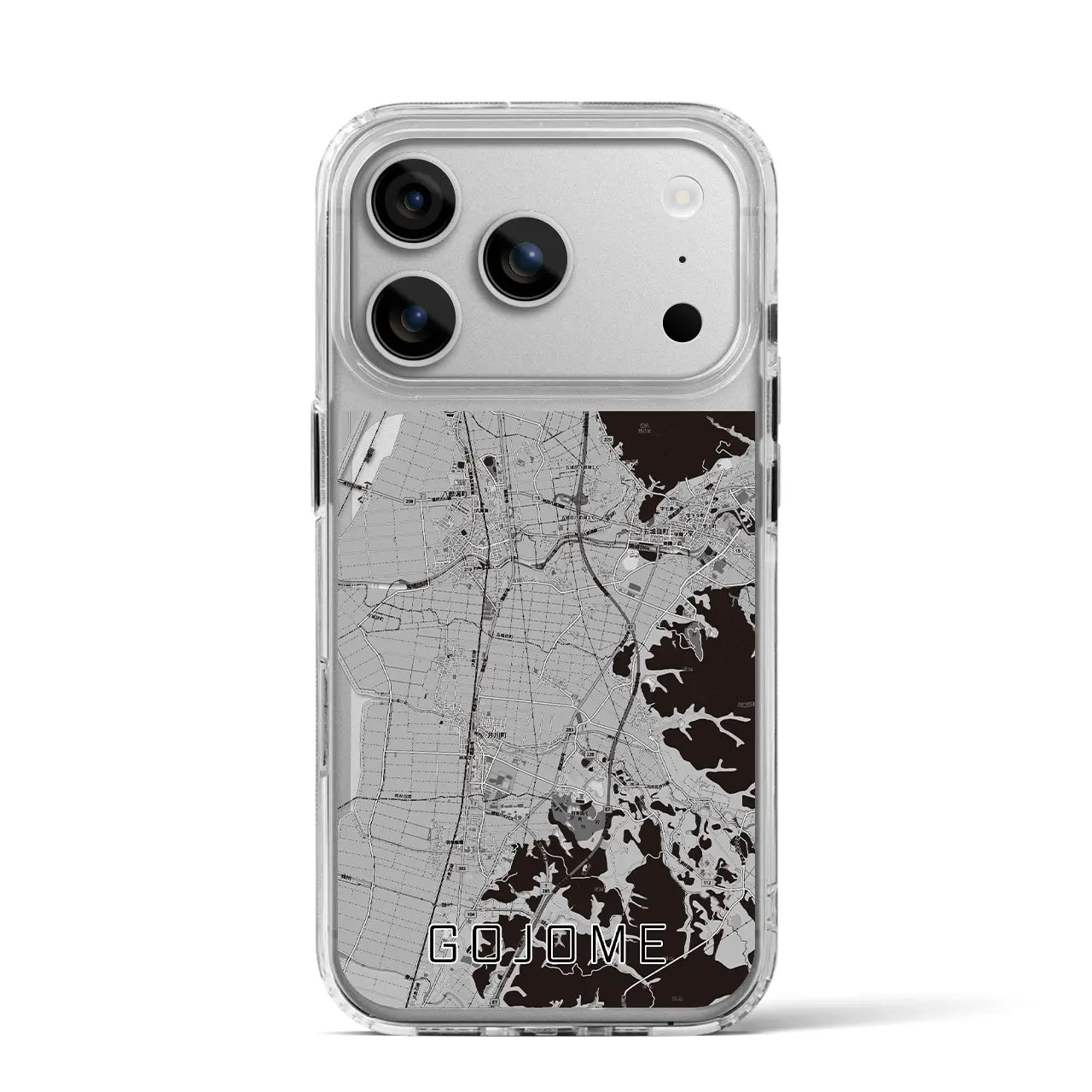 【五城目(秋田県)】地図柄iPhoneケース(MagSafeタイプ)