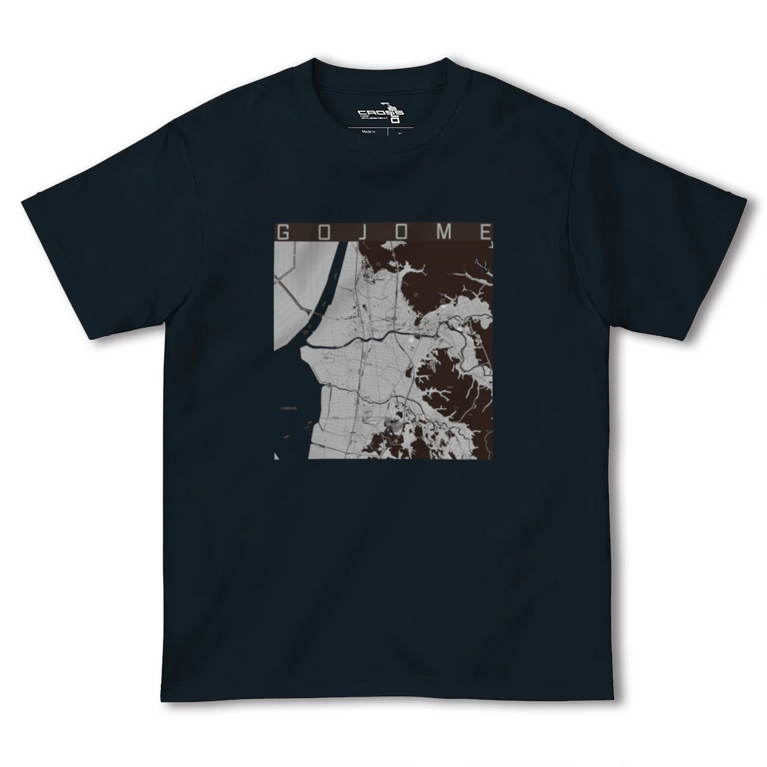 【五城目(秋田県)】地図柄ヘビーウェイトTシャツ