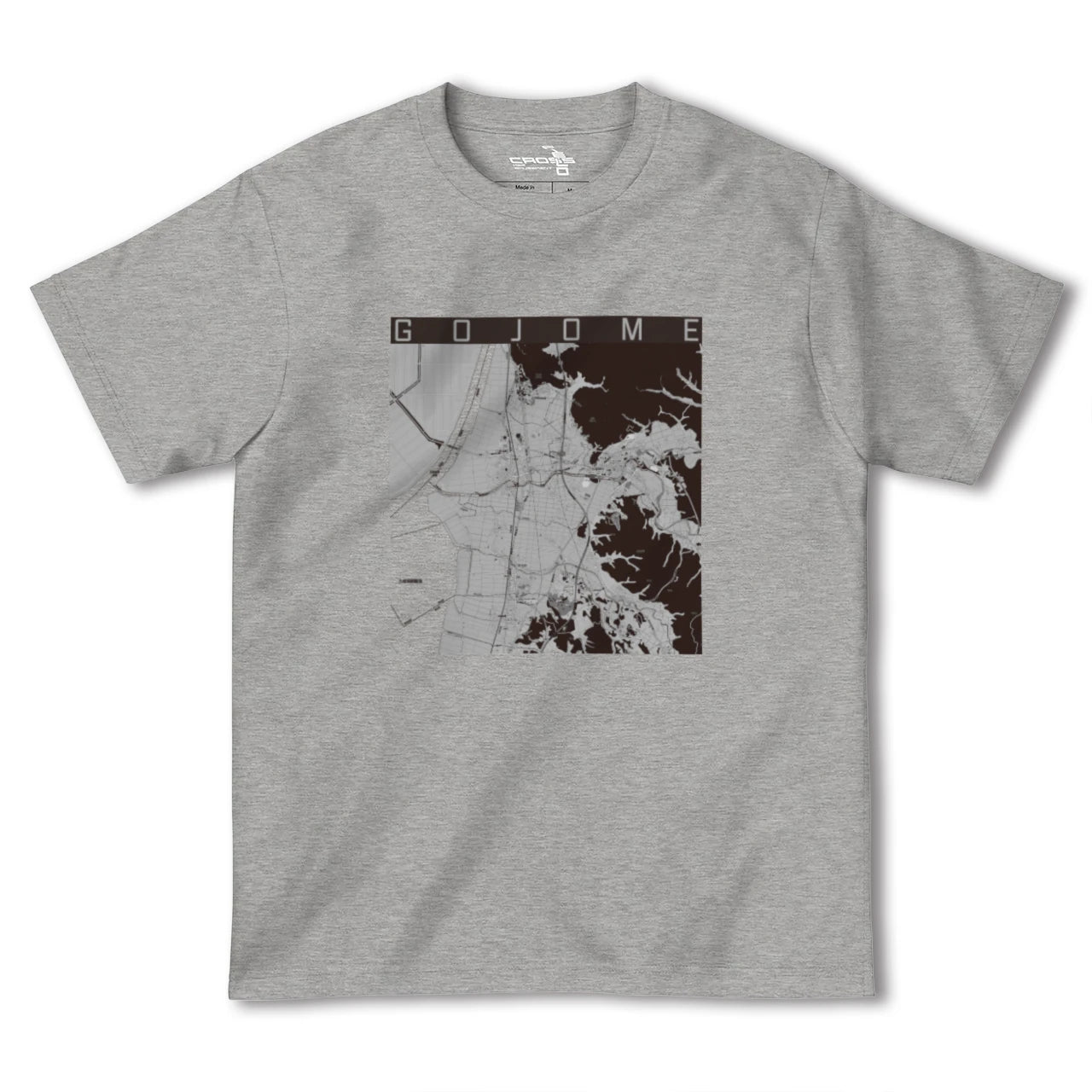 【五城目(秋田県)】地図柄ヘビーウェイトTシャツ