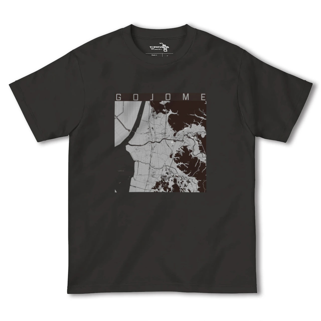 【五城目(秋田県)】地図柄ヘビーウェイトTシャツ
