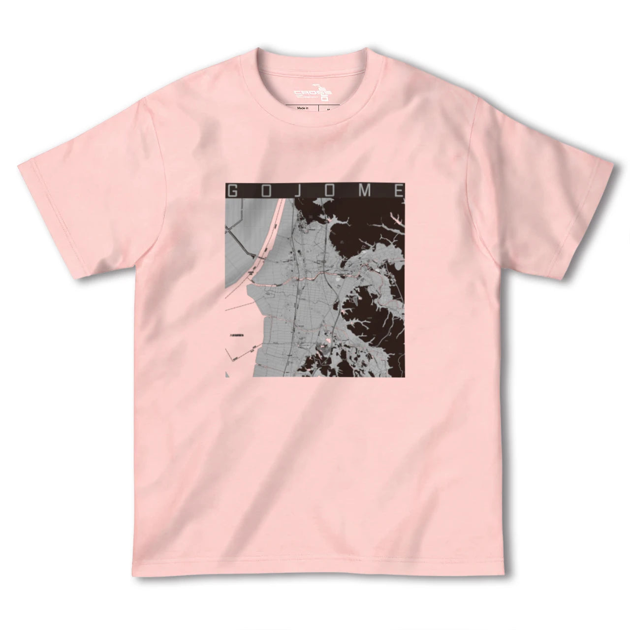 【五城目(秋田県)】地図柄ヘビーウェイトTシャツ