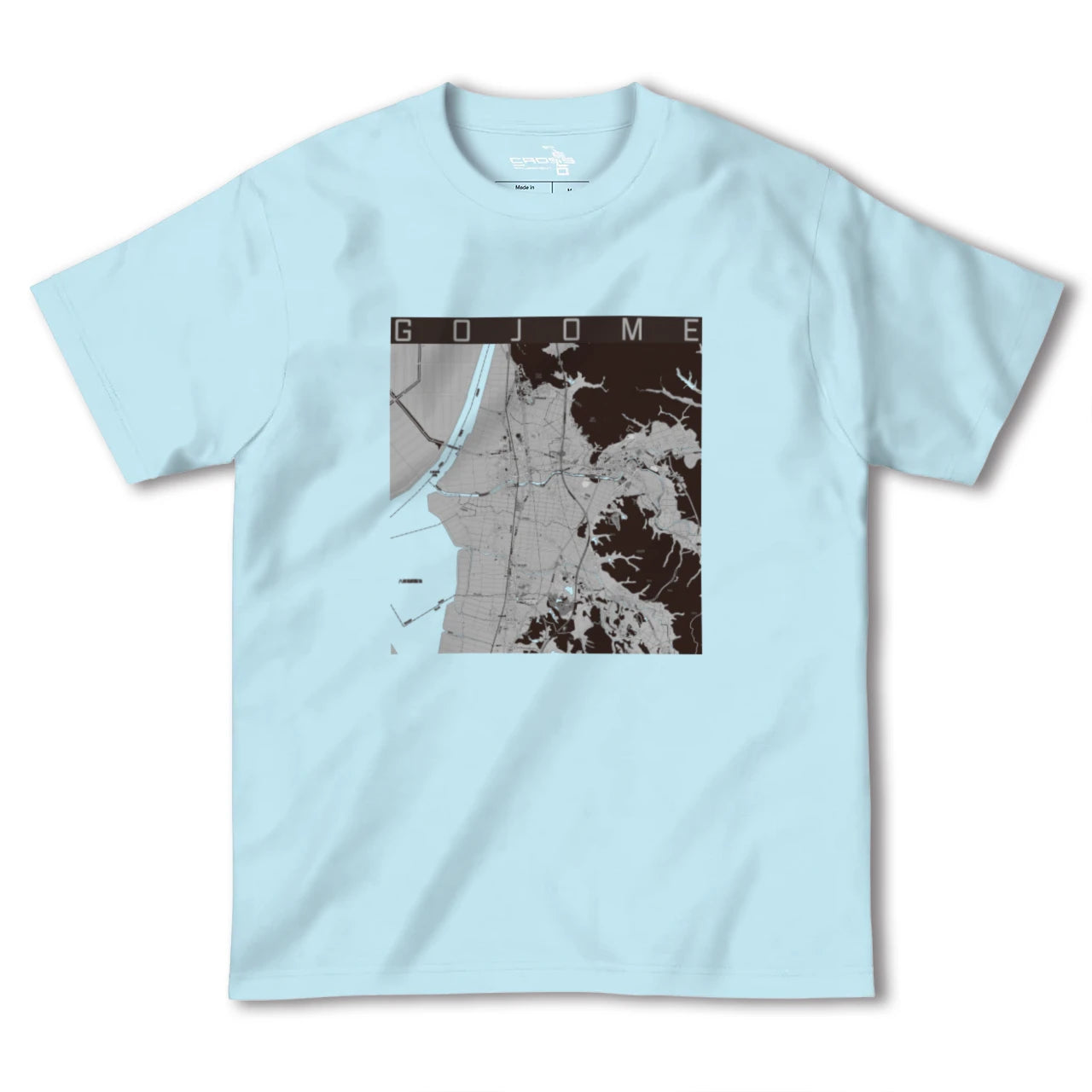 【五城目(秋田県)】地図柄ヘビーウェイトTシャツ
