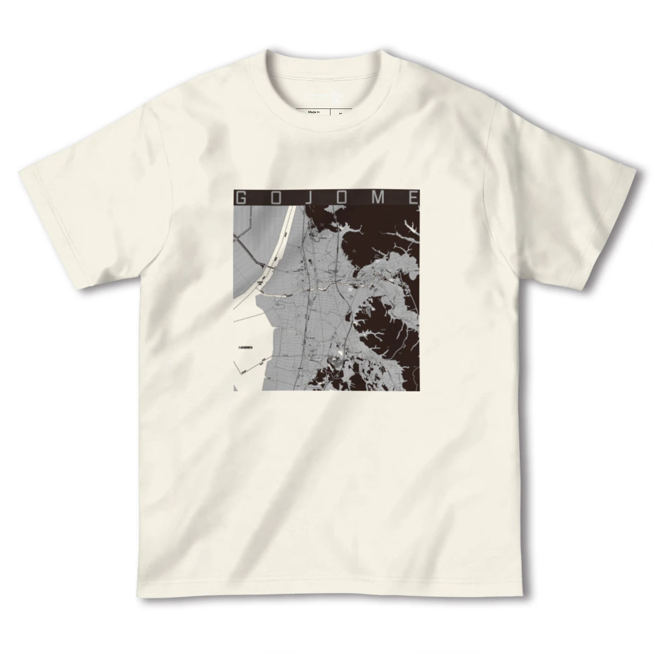 【五城目(秋田県)】地図柄ヘビーウェイトTシャツ