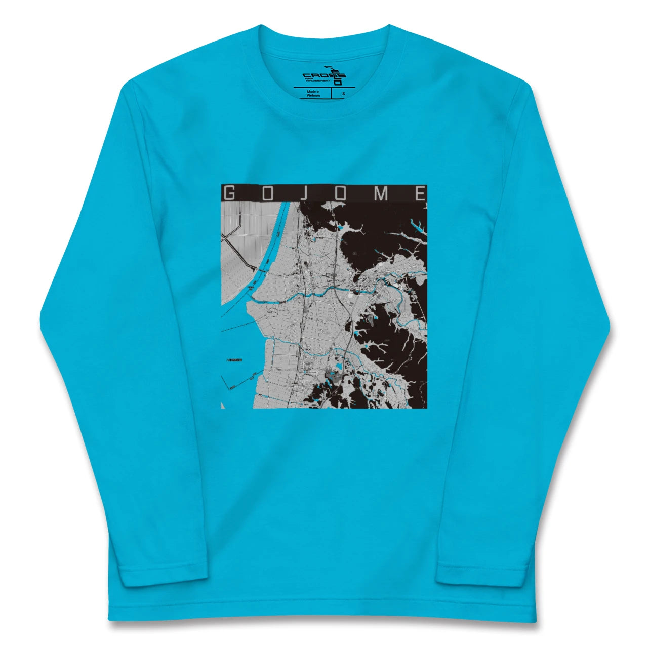 【五城目(秋田県)】地図柄ロングスリーブTシャツ