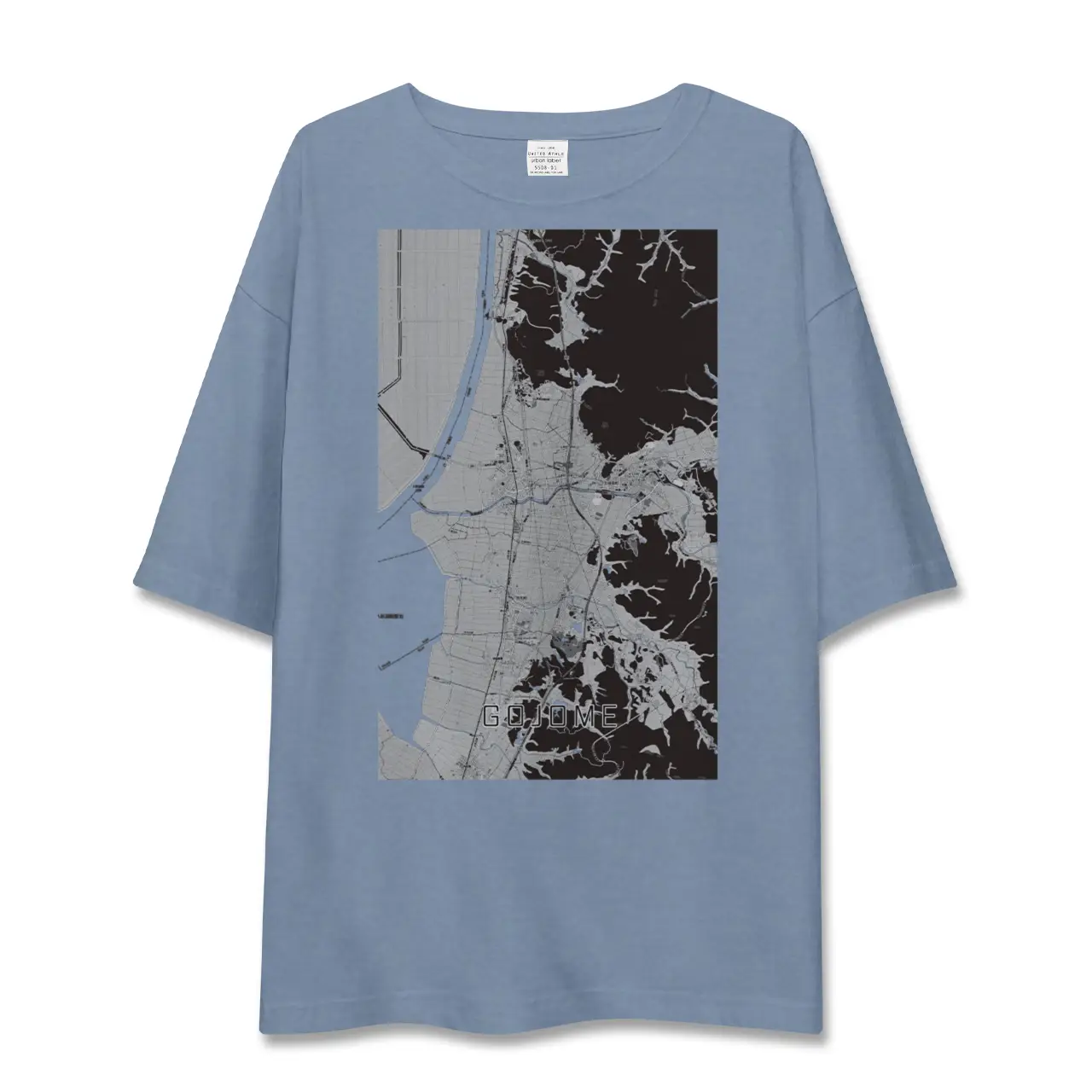 【五城目(秋田県)】地図柄ビッグシルエットTシャツ