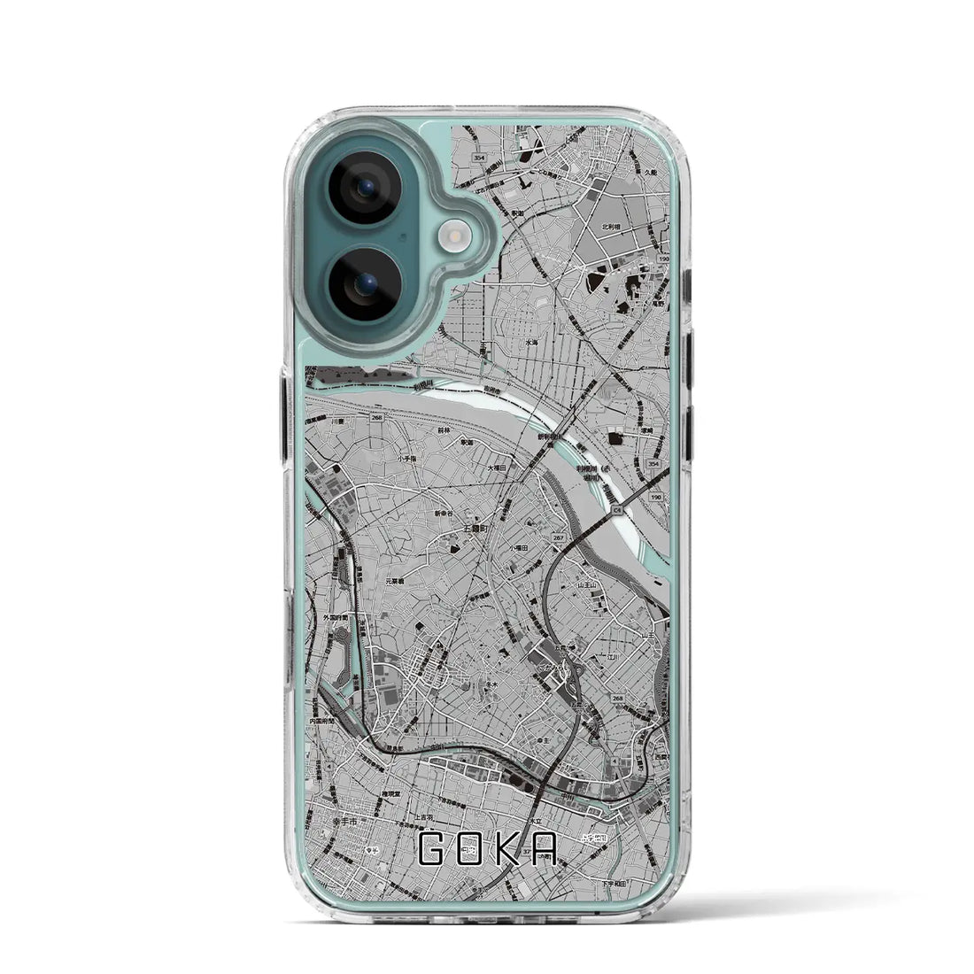 【五霞(茨城県)】地図柄iPhoneケース(MagSafeタイプ)